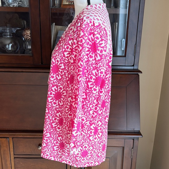 Vineyard Vines Cotton Pink and White Blouse Tunic M - Picture 7 of 13